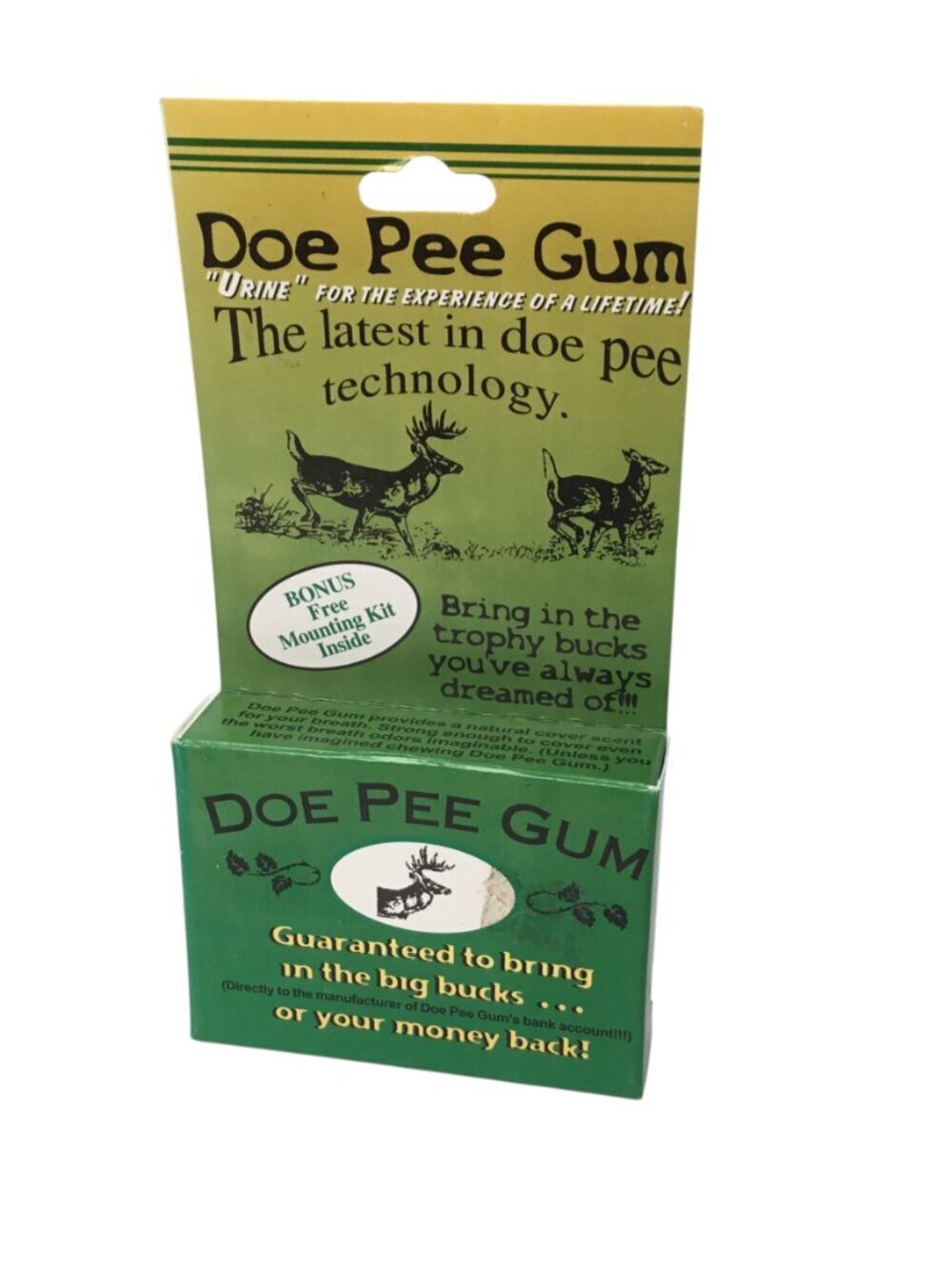 Doe Pee Gum Gag Gift Joke Hunters Over the Top Hunters for Trophy Bucks